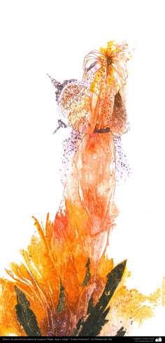 هنراسلامی - نقاشی - جوهر و گواش - انتخاب نقاشی از گالری &quot;زنان، آب و آینه&quot; - اثر استاد گل محمدی