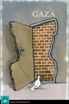  la porte fermée à la paix (caricature)