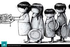 Percorso di modernità di fame (caricatura)
