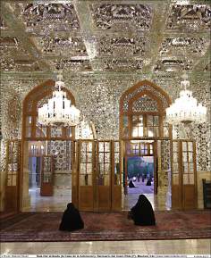 المعماریة الإسلامية - رواق دارالعباده - منظر من الضريح المقدس للإمام الرضا (ع) - قدس رضوي في المدينة المقدسة مشهد، إيران - 89