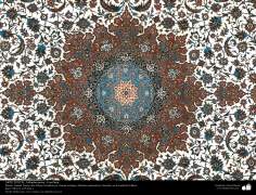 Une partie du tapis persan faite à la ville d&#039;Ispahan - l&#039;Iran en 1951