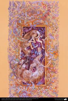 イスラム美術（マフムード・ファルシチアン画家によるミニチュア傑作 - 「 復讐」-2006）