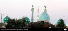 Islamic Architecture - The view of domes and minarets of Yankaran mosque in holy city of Qom