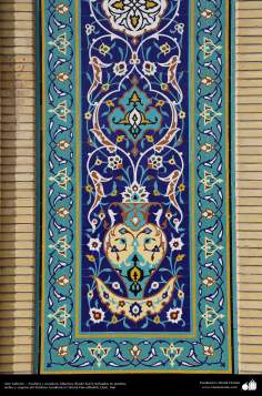 Исламское искусство - Облицовка кафельной плиткой (Каши Кари) , использованная на стенах , потолке и куполе научно-культурного института Дар-алхадиса - Кум , Иран - 62