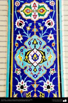 Исламское искусство - Облицовка кафельной плиткой (Каши Кари) , использованная на стенах , потолке и куполе научно-культурного института Дар-алхадиса - Кум , Иран - 81