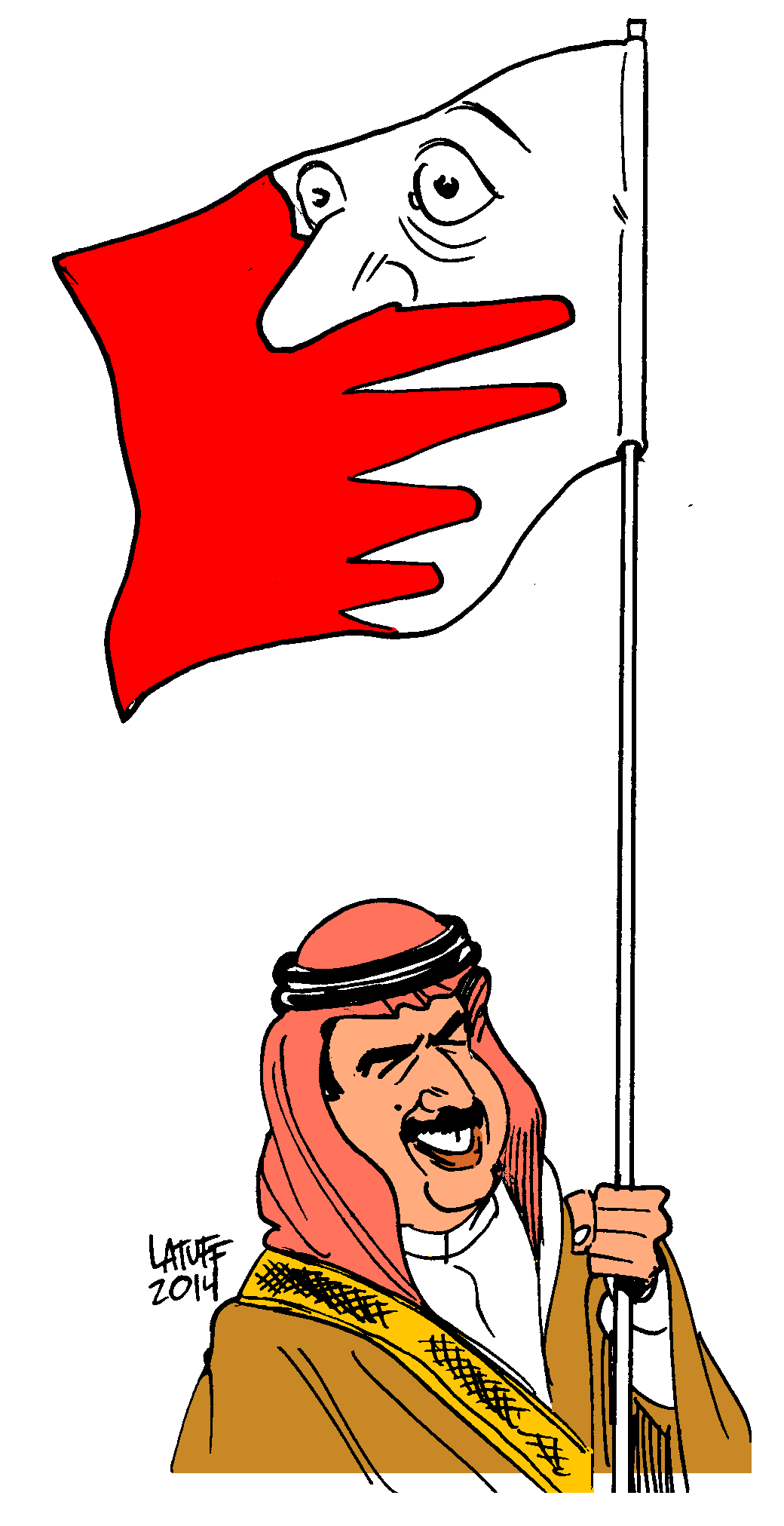 کارٹون - بحرین میں حکومت کے خلاف آوازوں پر پابندی