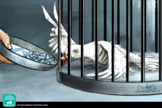 Бесчеловечная тюрьма (карикатура)