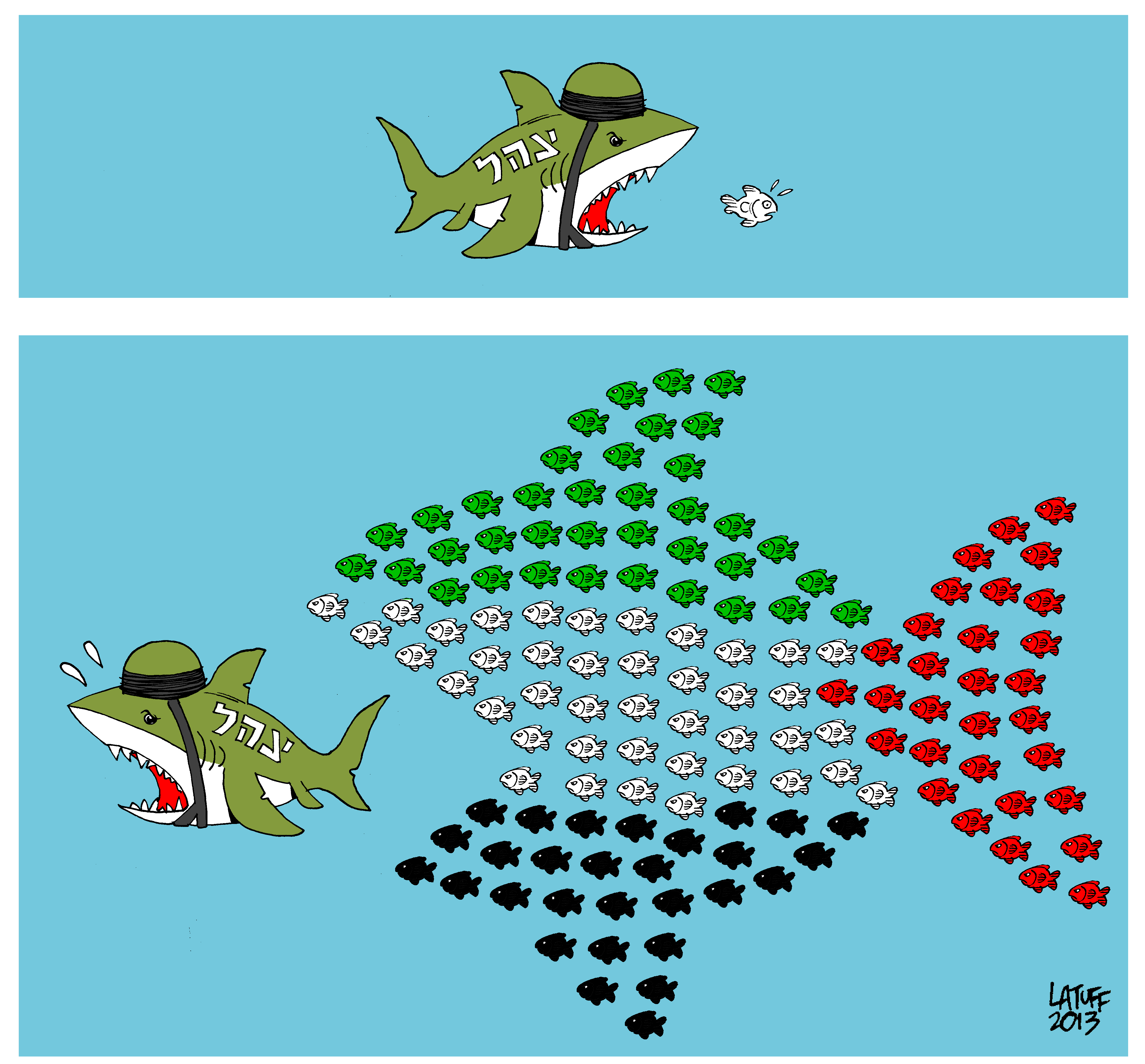 Caricatura - Dia internacional de solidariedade com o povo palestino 