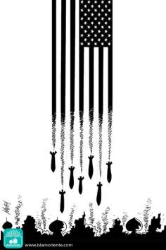 Caricatura -  A paz americana 