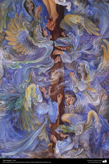 イスラム美術（マフムード・ファルシチアン画家によるミニチュア傑作 - 「聖なる竜巻」-　2006
