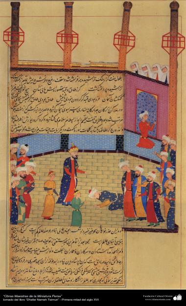 Arte islamica-Capolavoro di miniatura persiana,&quot;Zafar-Name Teimuri&quot;-5