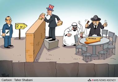 EE.UU,Arabia Saudita,Israel contra Siria (Caricatura)-18