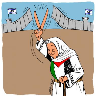 کارٹون - اسرائیل اور فلسطینی