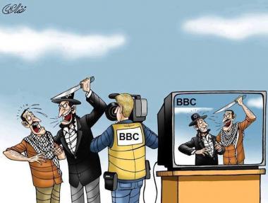 کارٹون - بی بی سی کا کردار میڈیا کے عالم میں اسرائیل کے حق میں 