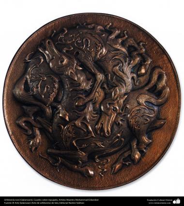 Iranian art (Qalamzani), Engrave copper horse -80