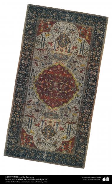 Alfombra persa - Datada en Datada en los mediados del siglo XVI