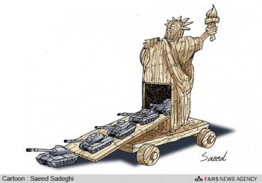 امریکا در صدر لیستی از بزرگترین فروشندگان سلاح (کاریکاتور)