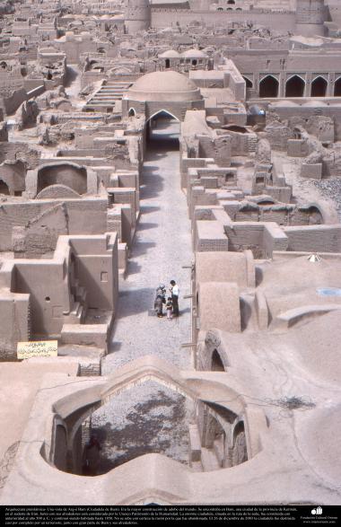  Architecture pré-islamique- Une vue de Arg-é Bam (citadelle de Bam). Ce était le plus grand bâtiment d&#039;adobe dans le monde-500 BC. Kerman - 18