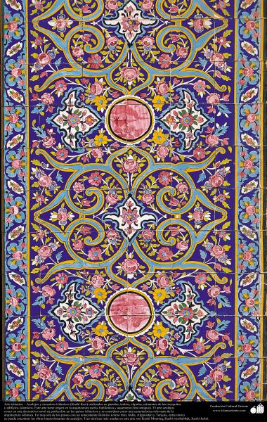 Architettura islamica-Vista di piastrella usata per decorare moschee ed edifici islamici nel mondo(Kashi-Kari)-54