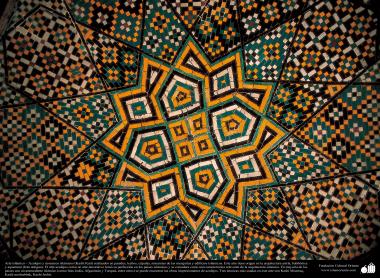 Architettura islamica-Vista di piastrelle Muarraq utilizzate per decorazione di moschee ed edifici islamici nel mondo(Kashi-Kari)-22