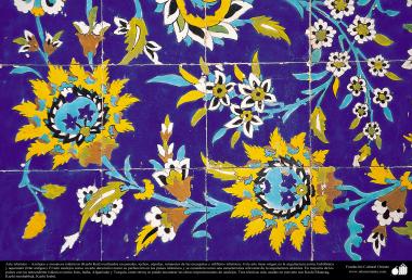 Arte Islâmica - Azulejos e mosaicos islâmicos (Kashi Kari) utilizados para decoração nas mesquitas e prédios islâmicos em todo o mundo - 3