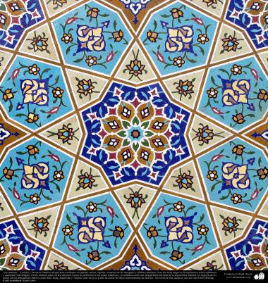 Architettura islamica-Una vista di piastrelle utilizzate in pareti,soffitto,cupola e minareto per decorare moschee ed edifici nel mondo islamico-91