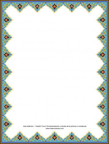 Art islamique - Tazhib Turco (ornementation à travers la peinture ou miniature) -Table-19 