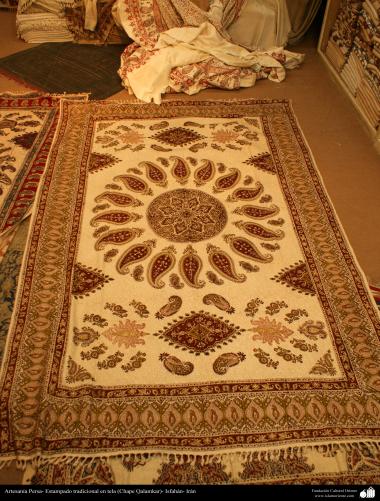 Persian Handicrafts - Traditional stamped on cloth (Chape Qalamkar) - 3