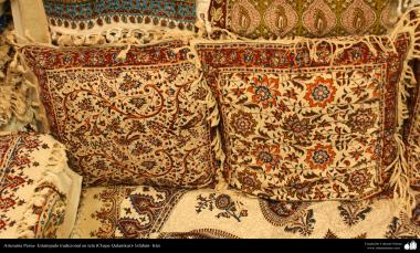Persian Handicrafts - traditional stamped on cloth (Chape Qlamkar) - 17