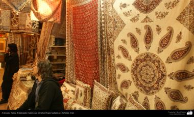 Artesanato Persa - Estampado tradicional em tecido (Chape Qalamkar) Isfahan, Irã - 16