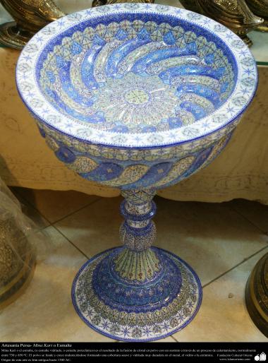 Artesanato Persa - Mina Kari o esmalte. Técnica de ornamentação de objetos criada no Irã no ano de 1500 a.C - 8