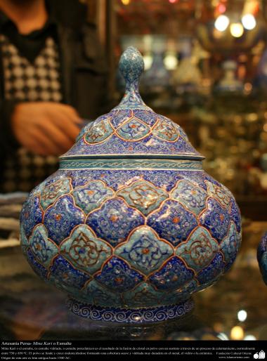 Artesanato Persa - Vaso decorativo - Mina Kari o Esmalte - Isfahan, Irã