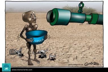 Humanitarian aid (2) - caricature