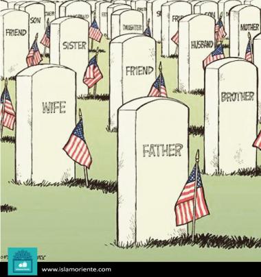 Жизнь американского солдата (карикатура)