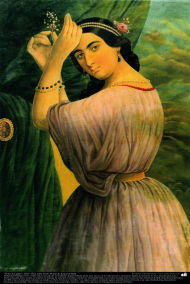 “Egyptian Girl” (1878) - Oil on Canvas; Painting by Kamal ol-Molk
