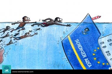 Caricatura - Crise imigratória 