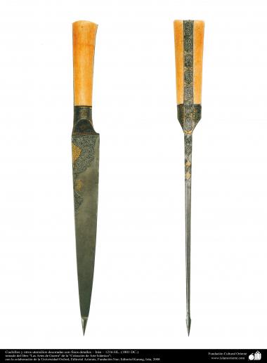 وسایل هنری تزیینی - چاقو و دیگر ابزار جنگی تزیینی با نقوش و جزییاتی بر تنه آنها - 1801 میلادی