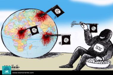 کارٹون - دنیا میں قتل و تباہی داعش اور دہشتگردوں کا کھیل 