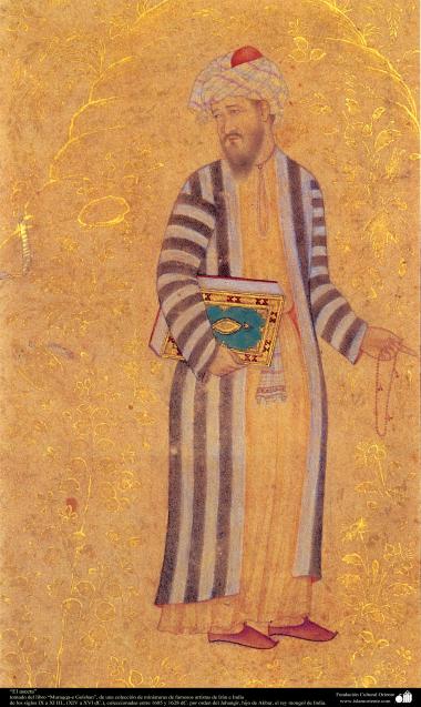 イスラム美術 （ペルシャ ミニチュアの傑作、Marghae Golshan書物の「ザヘダネ」 - 1605.1628）