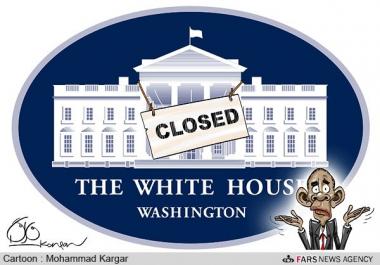 Le sort de la Maison Blanche  (Caricature)