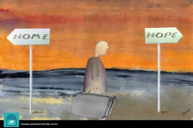 کارٹون - امید کی طرف ترک وطن 