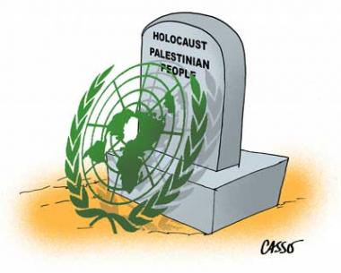 Caricatura - O holocausto palestino 