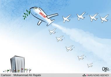 l'Iran,ambassadeur de la paix (caricature)