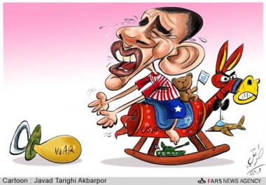 کارٹون - جنگ اوباما کا کھیل 