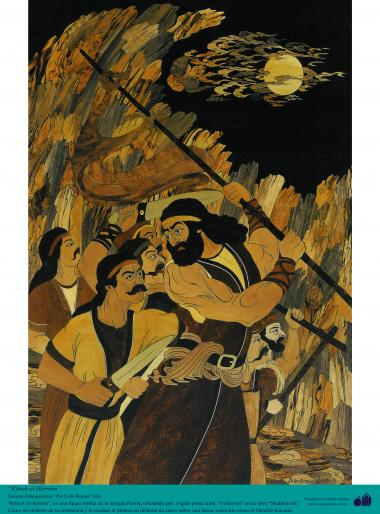  Kaveh, der Schmied - Taracea (Einlegearbeit) Kaveh-Iran - Kunsthandwerk - Taracea (Einlegearbeit) - Bilder
