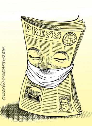 La libertà di stampa (Caricatura)