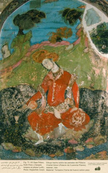 Miniatura Persa em mural do Chehel Sotun (Pálacio dos Quarenta Pilares) - Isfaran Irã - 25
