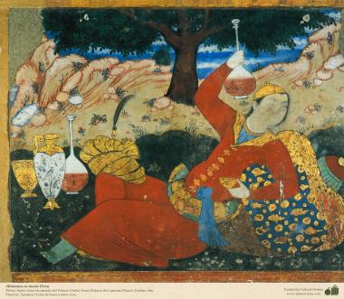 Miniatura,Pittura murale,Chehel Sotun(Palazzo di Chehel Sotun)-Isfahan-44