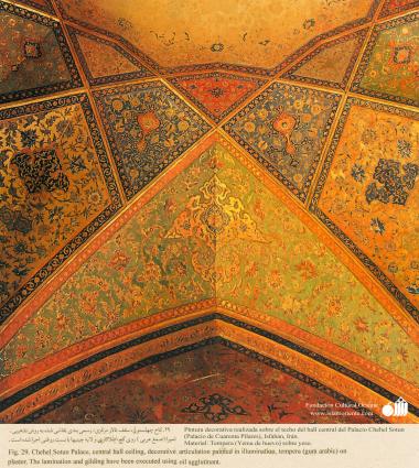 Miniature on Persian Mural - Chehel Sutun (Palace of the 40 pilllars in Isafahan) - 1