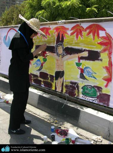 イスラム教の女性の芸術活動（社会におけるイスラム教女性の壁画の活動）